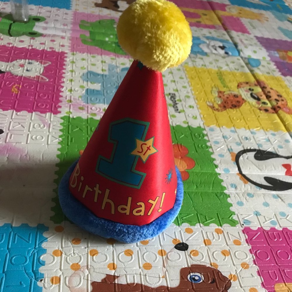 1st birthday red hat chapeau sombrero for small dogs